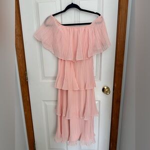 Lulu's Blush Pink Off-Shoulder Dress